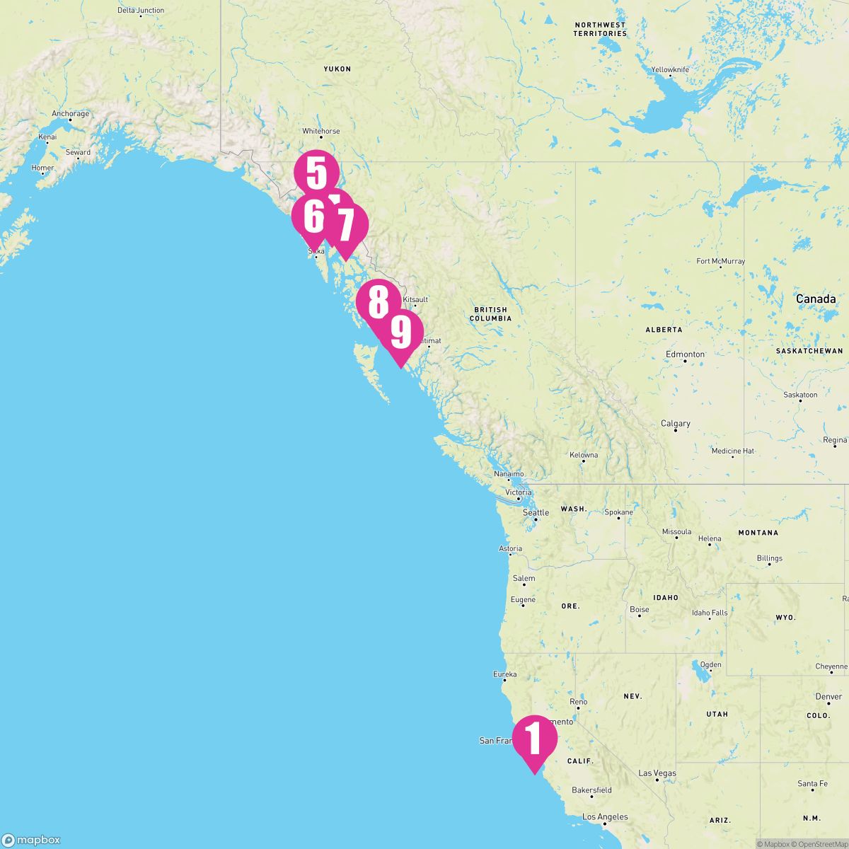 11 Night Alaska (San Francisco Roundtrip)