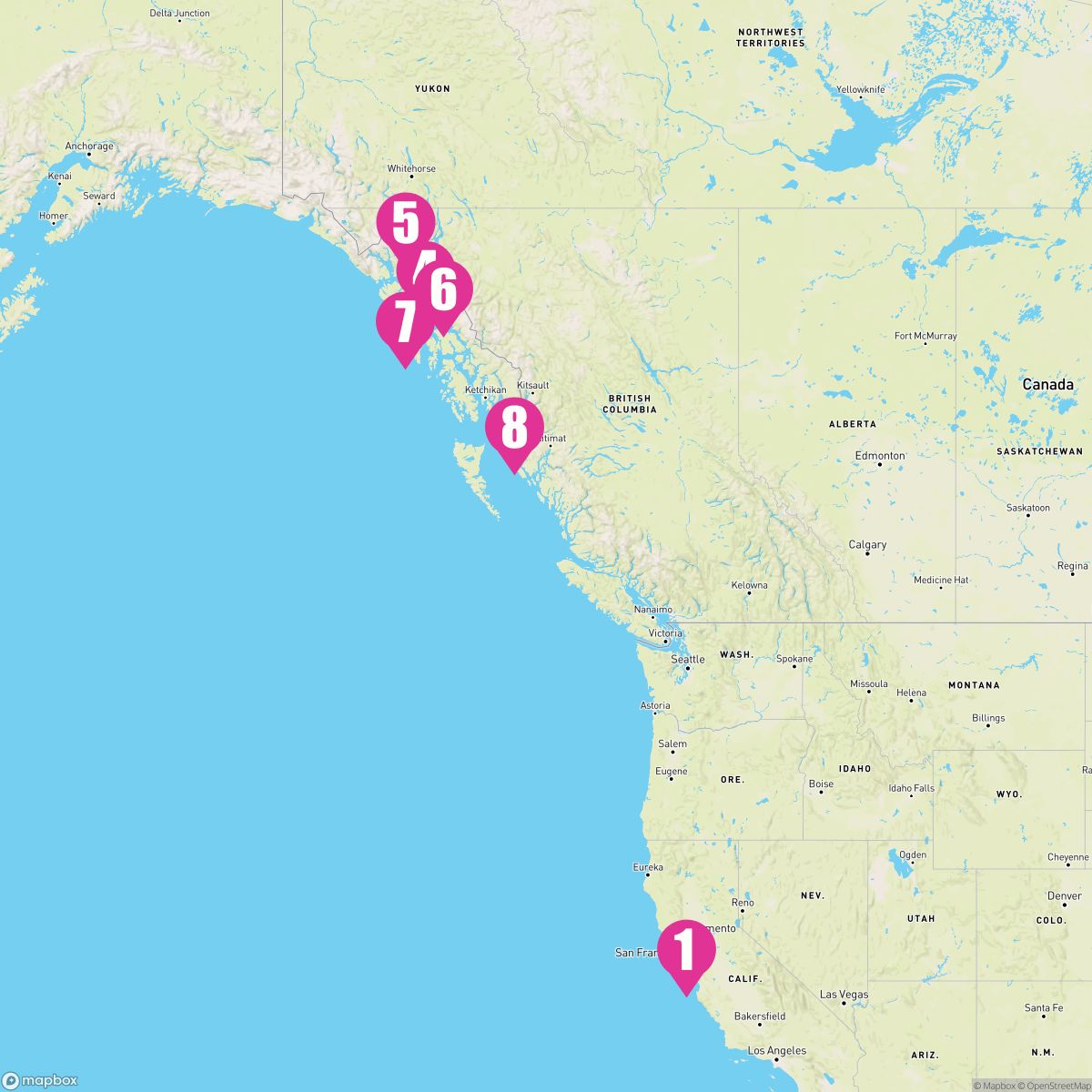 10 Night Alaska (San Francisco Roundtrip)