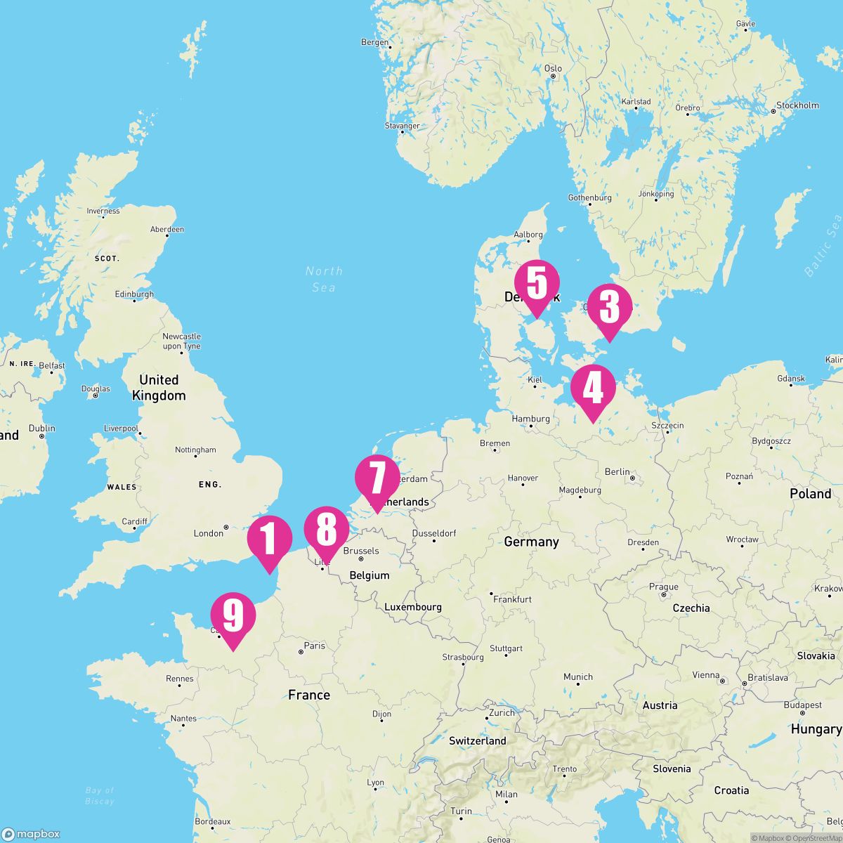 9 Night Northern Europe (Dover Roundtrip)