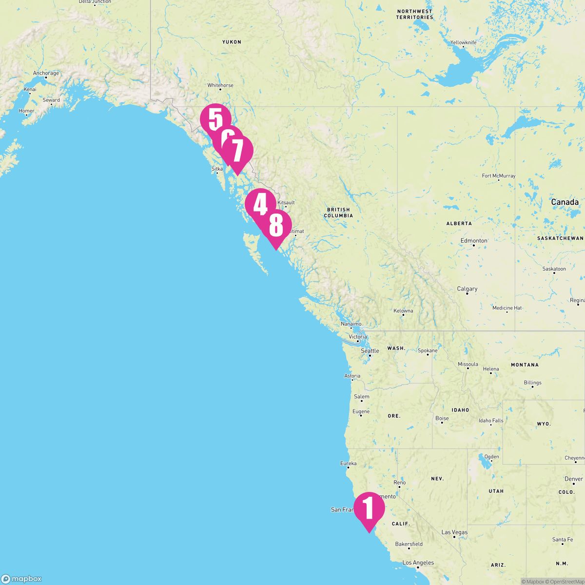 10 Night Alaska (San Francisco Roundtrip)