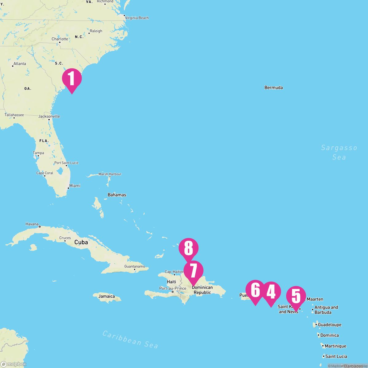 10 Night Carnival Journeys Eastern Caribbean (Charleston Roundtrip)