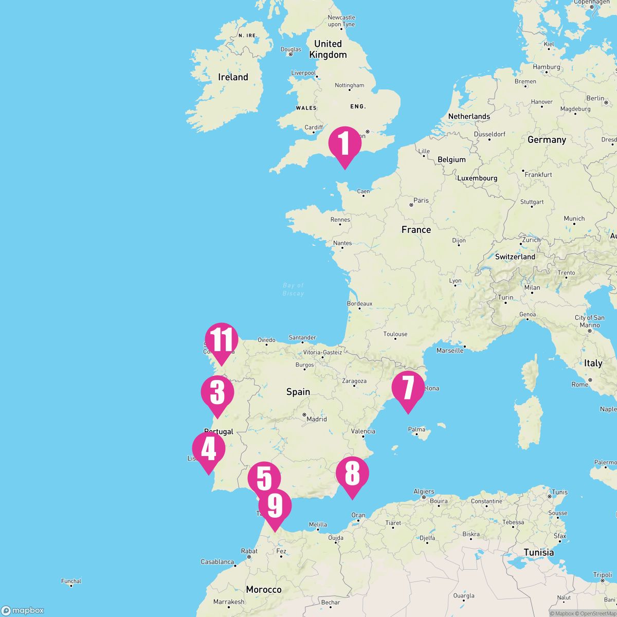 12 Night Mediterranean Spain & Portugal (Southampton Roundtrip)