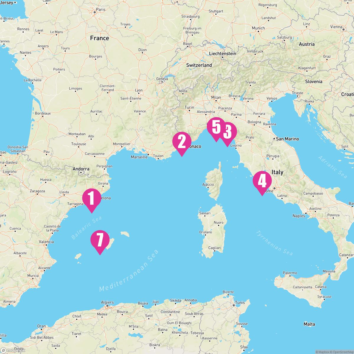 7 Night Italy Spain & French Riviera (Barcelona Roundtrip)