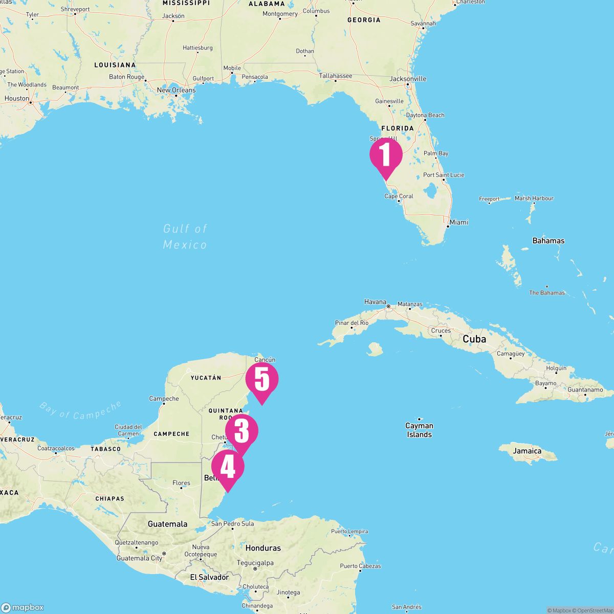 6 Night Belize & Mexico (Tampa Roundtrip)