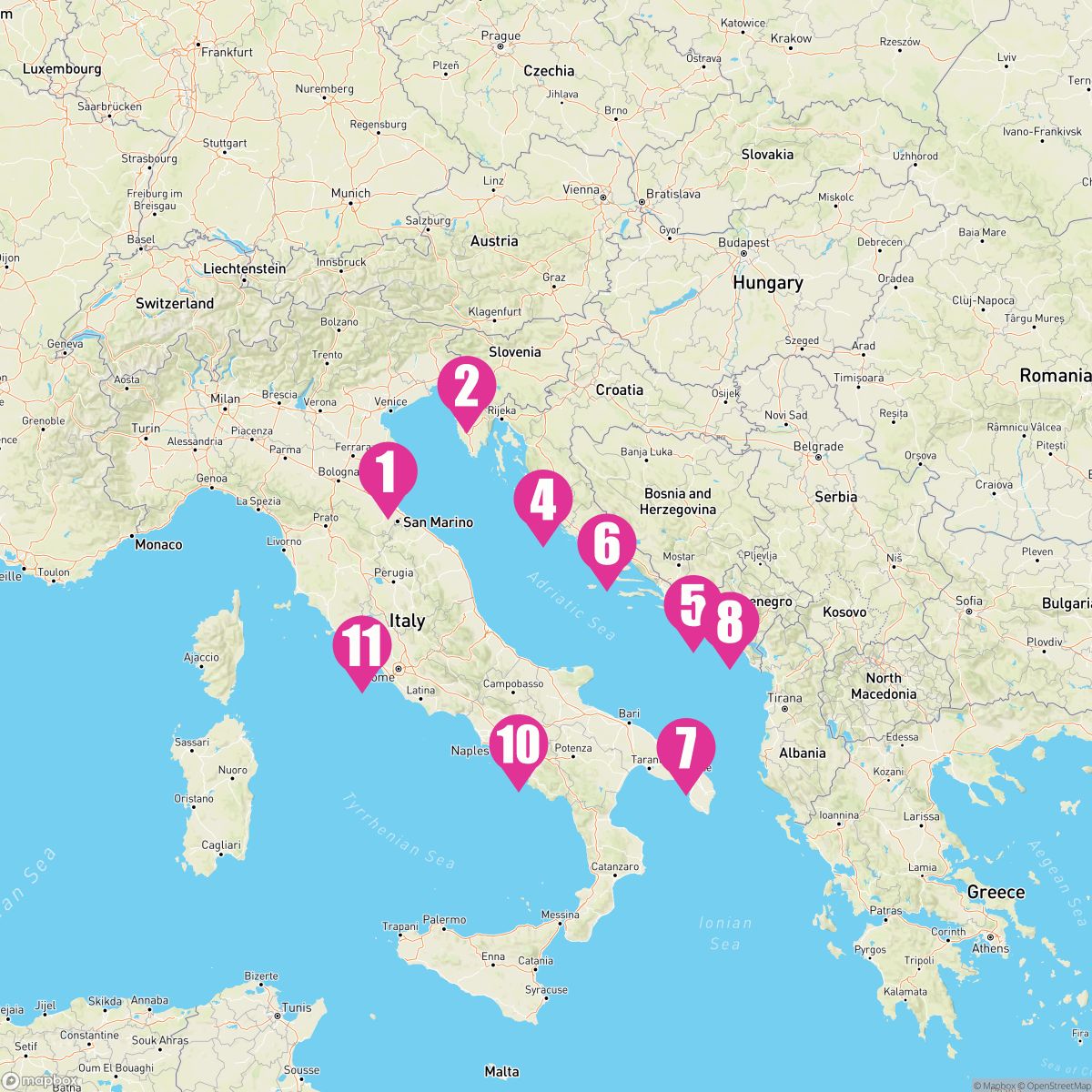 10 Night Best Of Italy & Croatia (Ravenna To Rome)