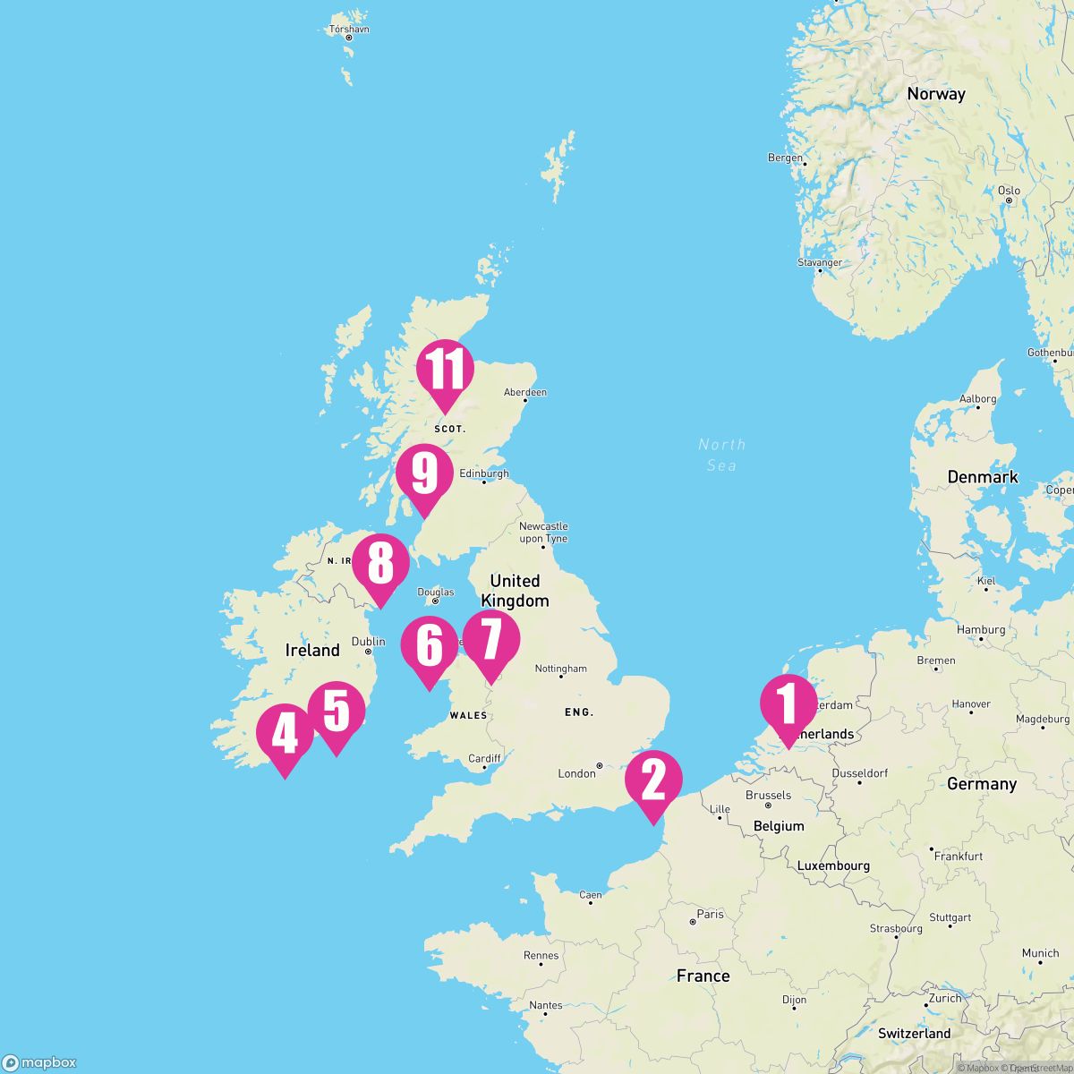 12 Night British Isles (Amsterdam Roundtrip)