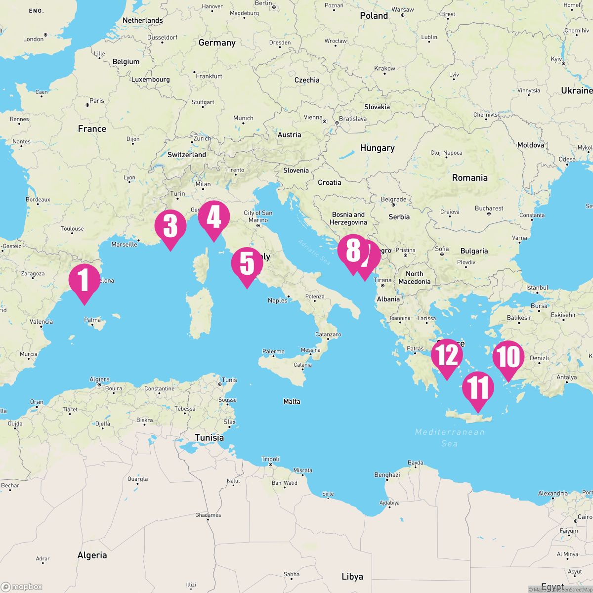 11 Night Italy Greece & Croatia (Barcelona To Athens)