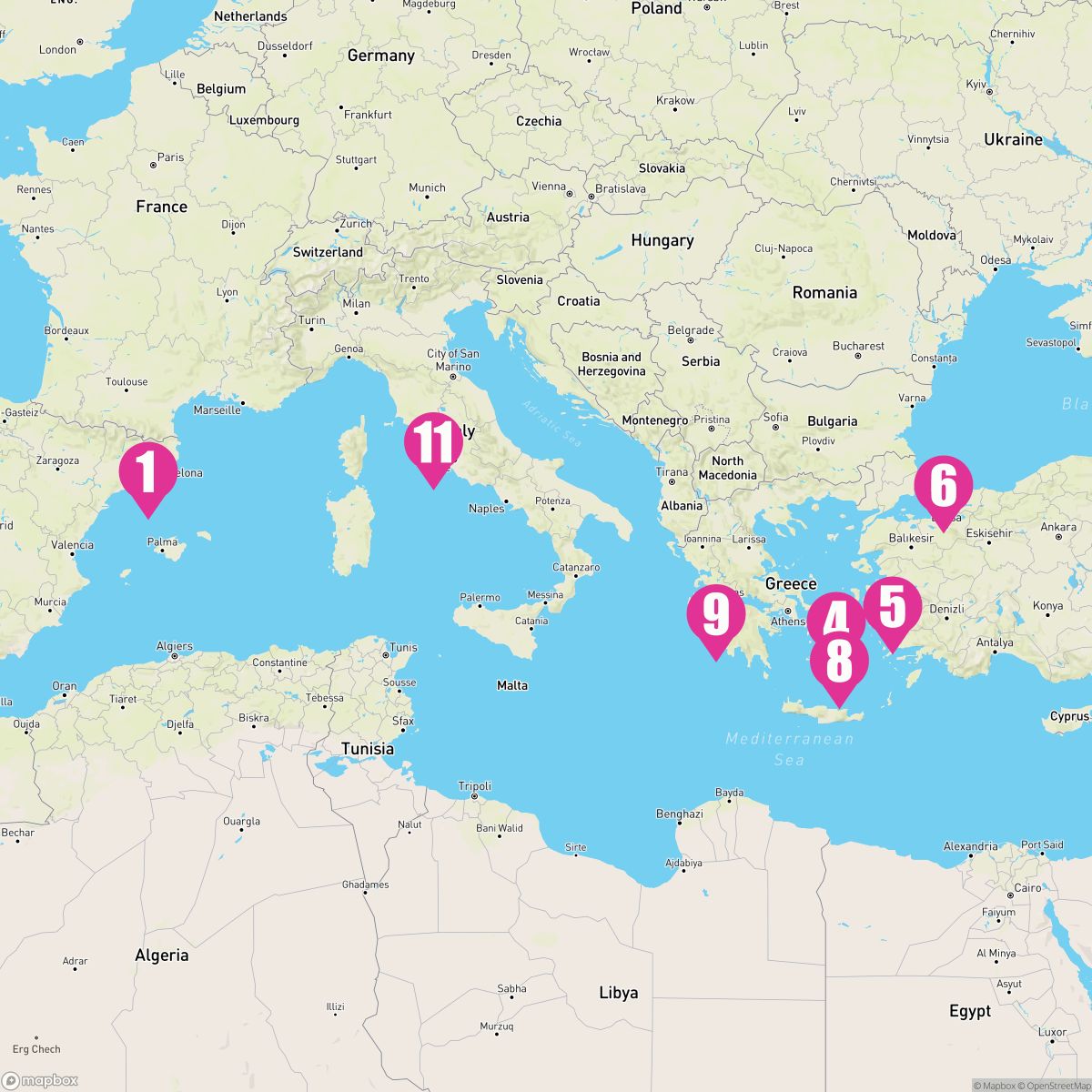 10 Night Greek Isles & Turkey (Barcelona To Rome)