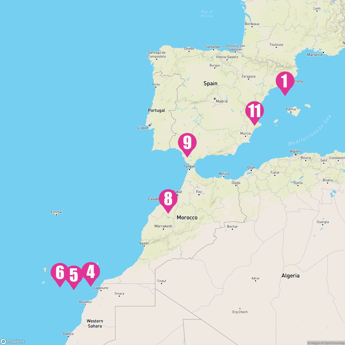 11 Night Canaries Morocco & Spain (Barcelona Roundtrip)