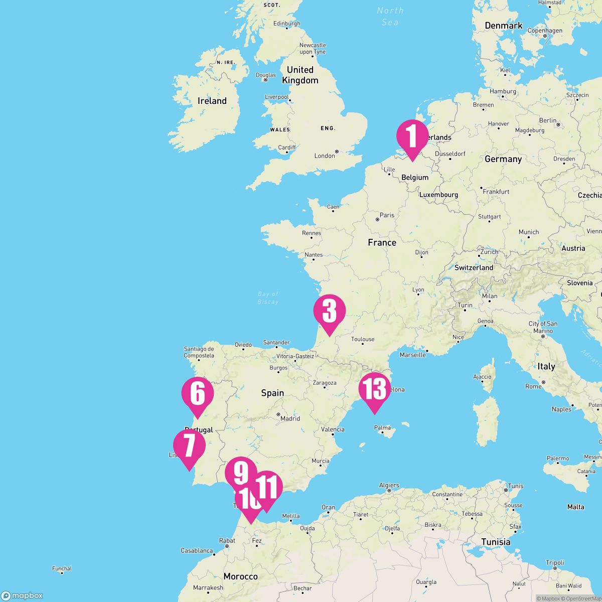 12 Night France Spain & Portugal (Rotterdam To Barcelona)