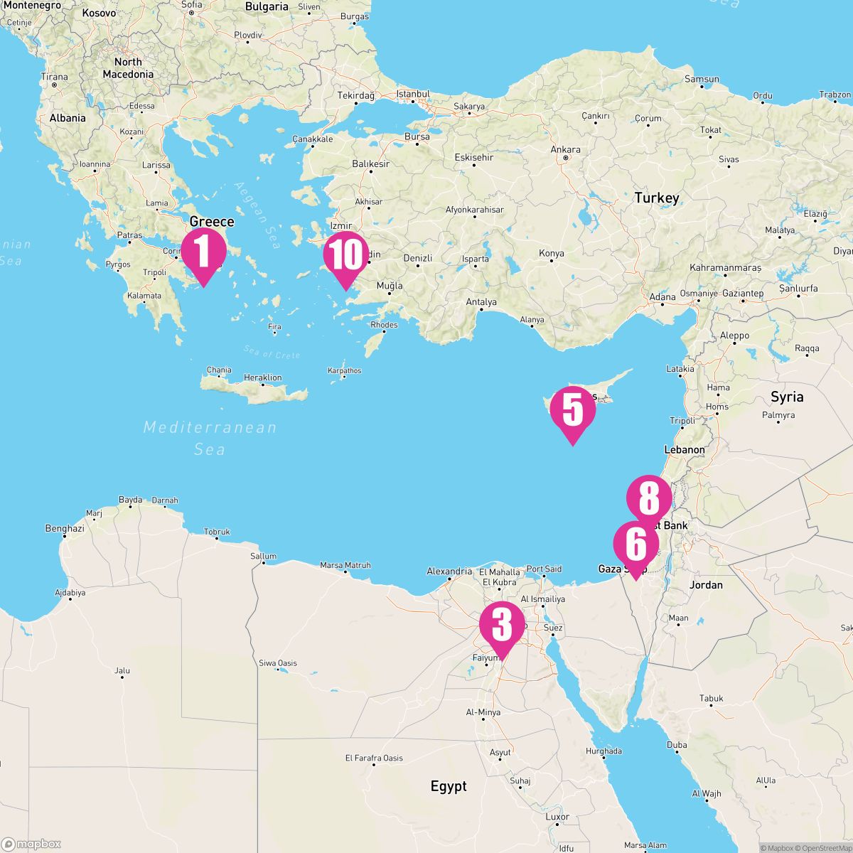 10 Night Eastern Mediterranean (Athens Roundtrip)
