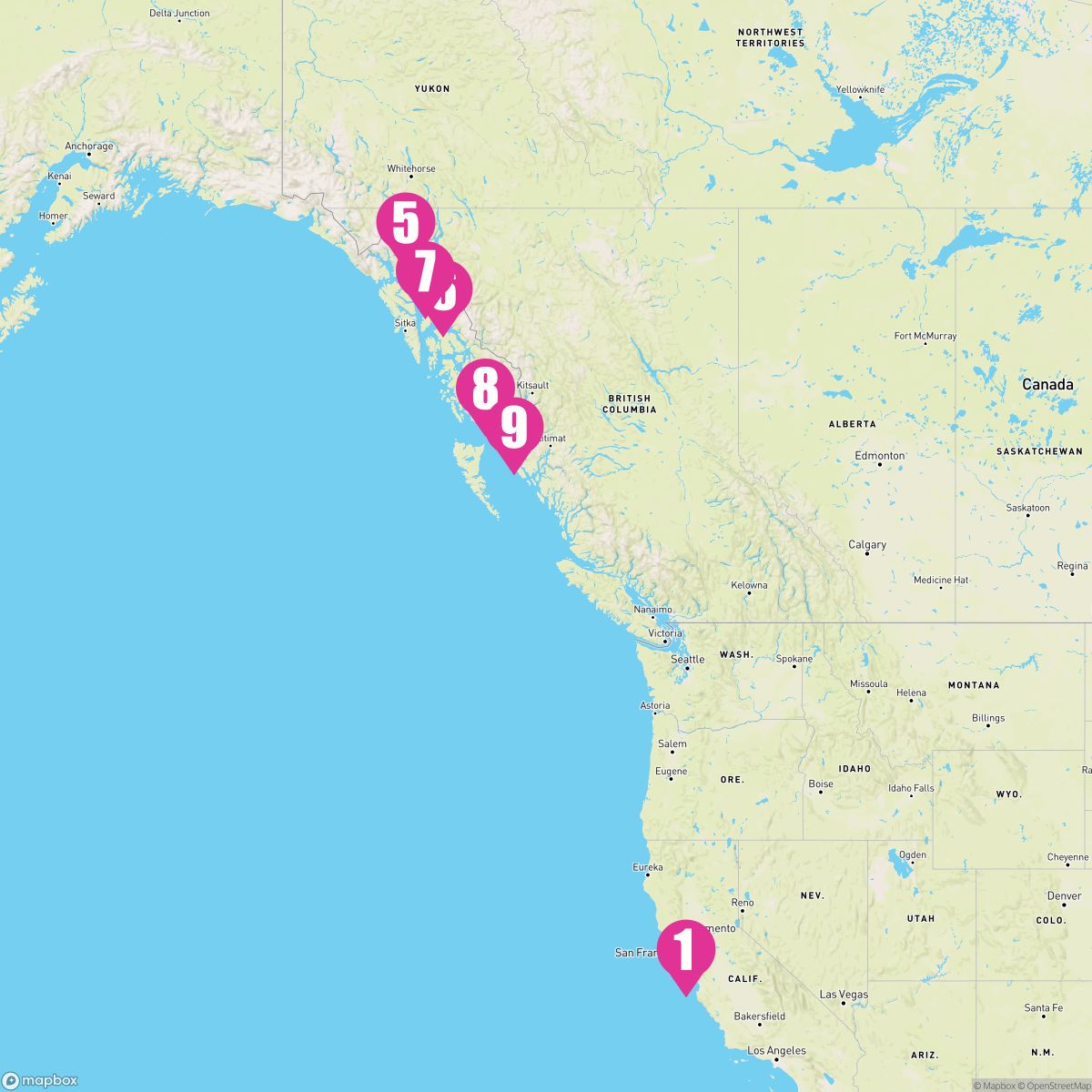 11 Night Alaska Inside Passage (San Francisco Roundtrip)