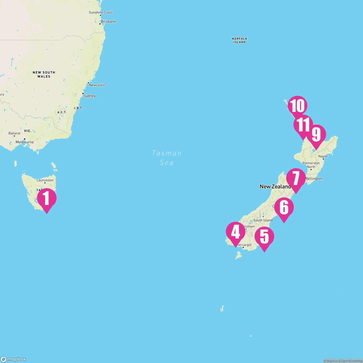 10 Night Australia & New Zealand (Hobart To Auckland)