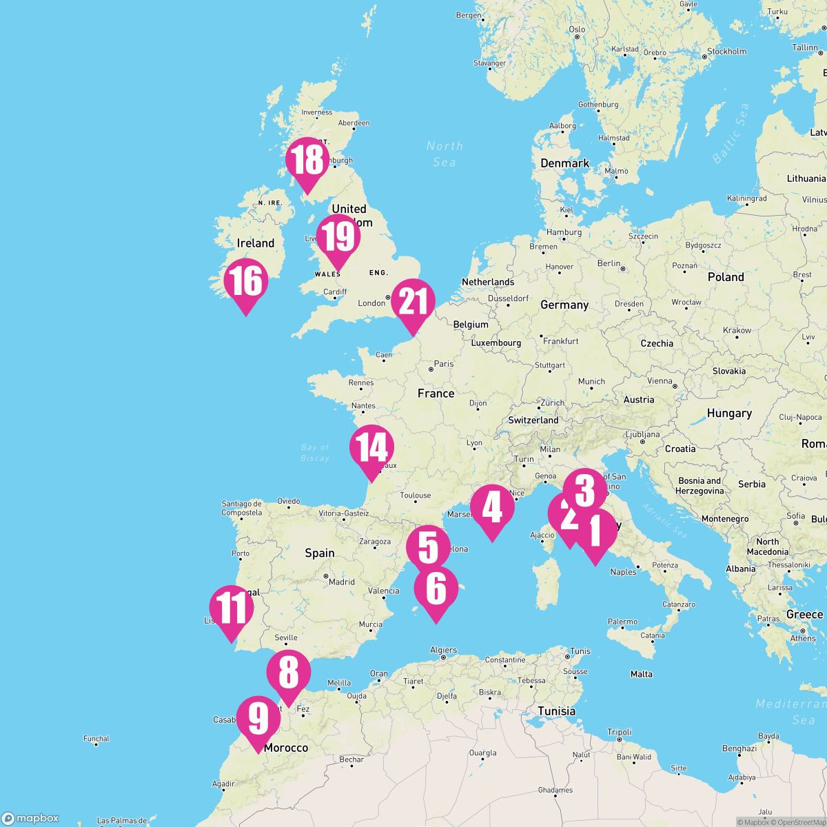 20 Night World Voyage Segment (Rome To Dover)