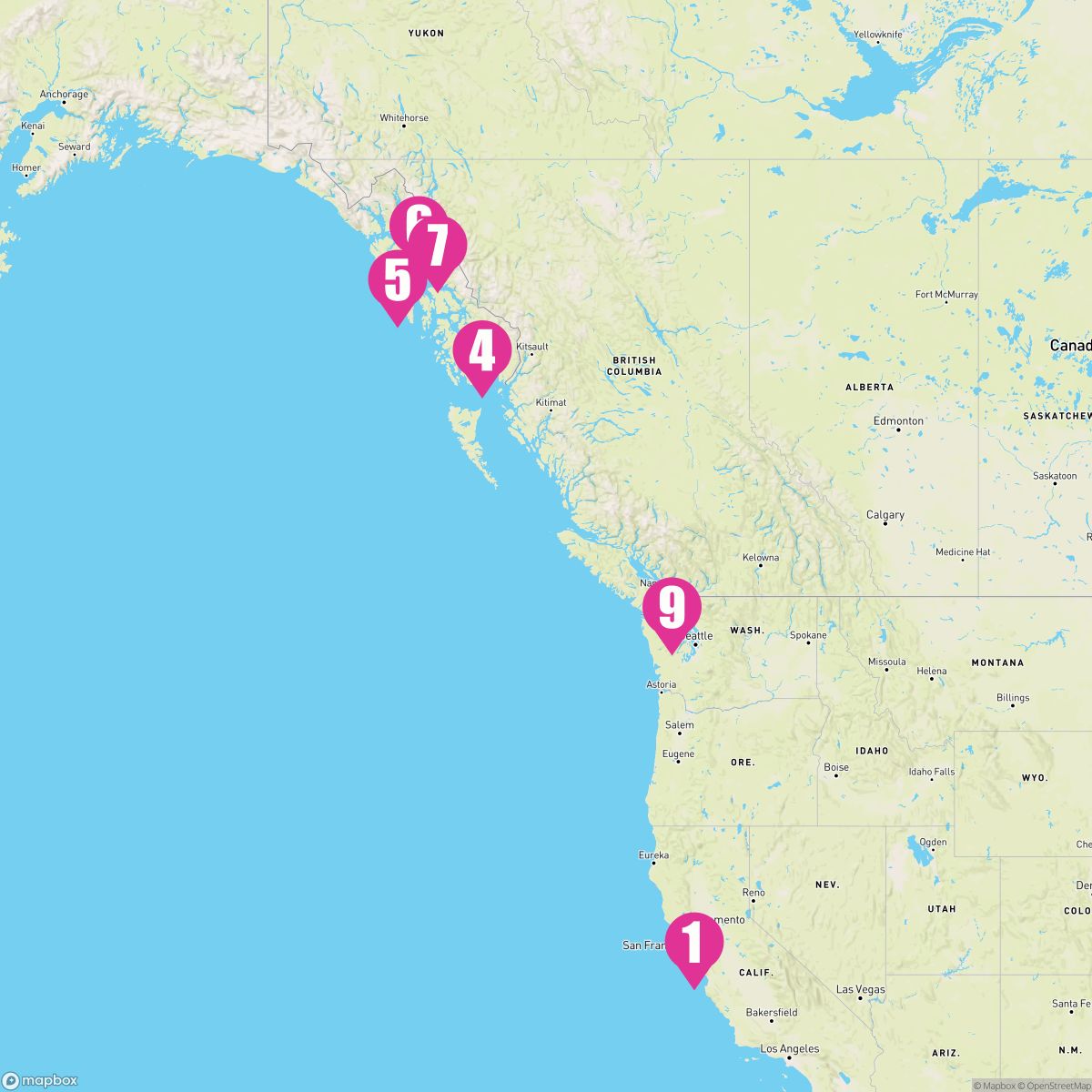 11 Night Alaska Inside Passage (San Francisco Roundtrip)
