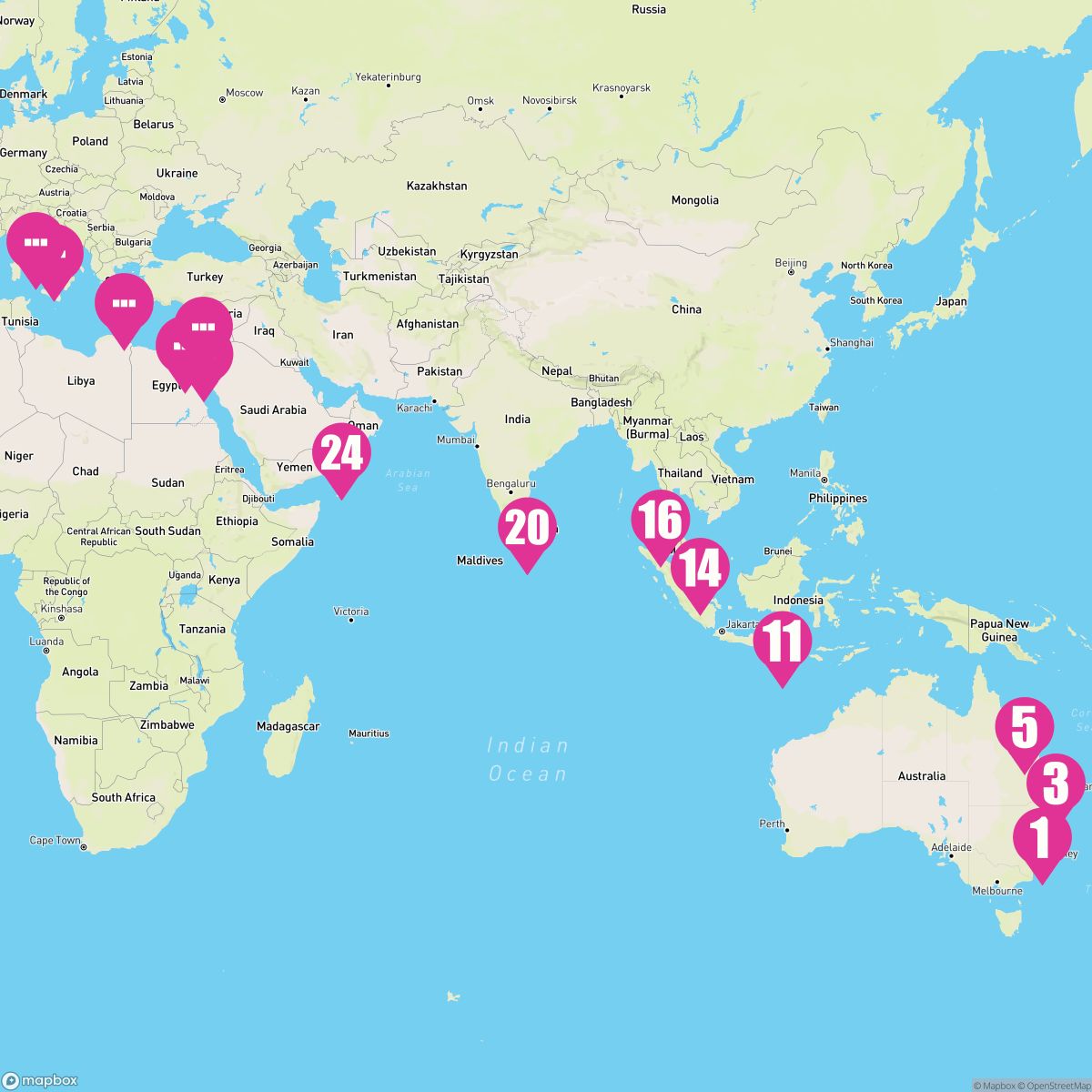 36 Night World Voyage Segment (Sydney To Rome)