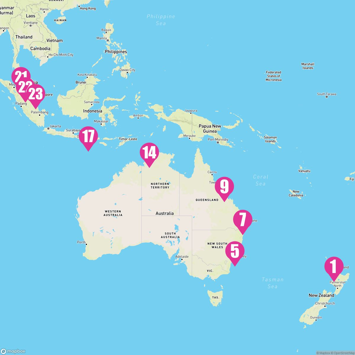 22 Night Asia & Australia (Auckland To Singapore)