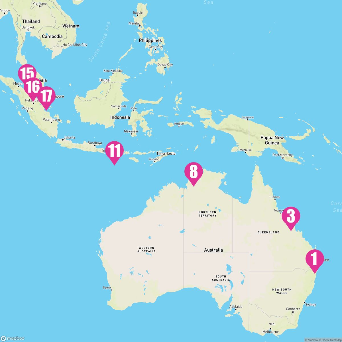 16 Night Asia & Australia (Brisbane To Singapore)