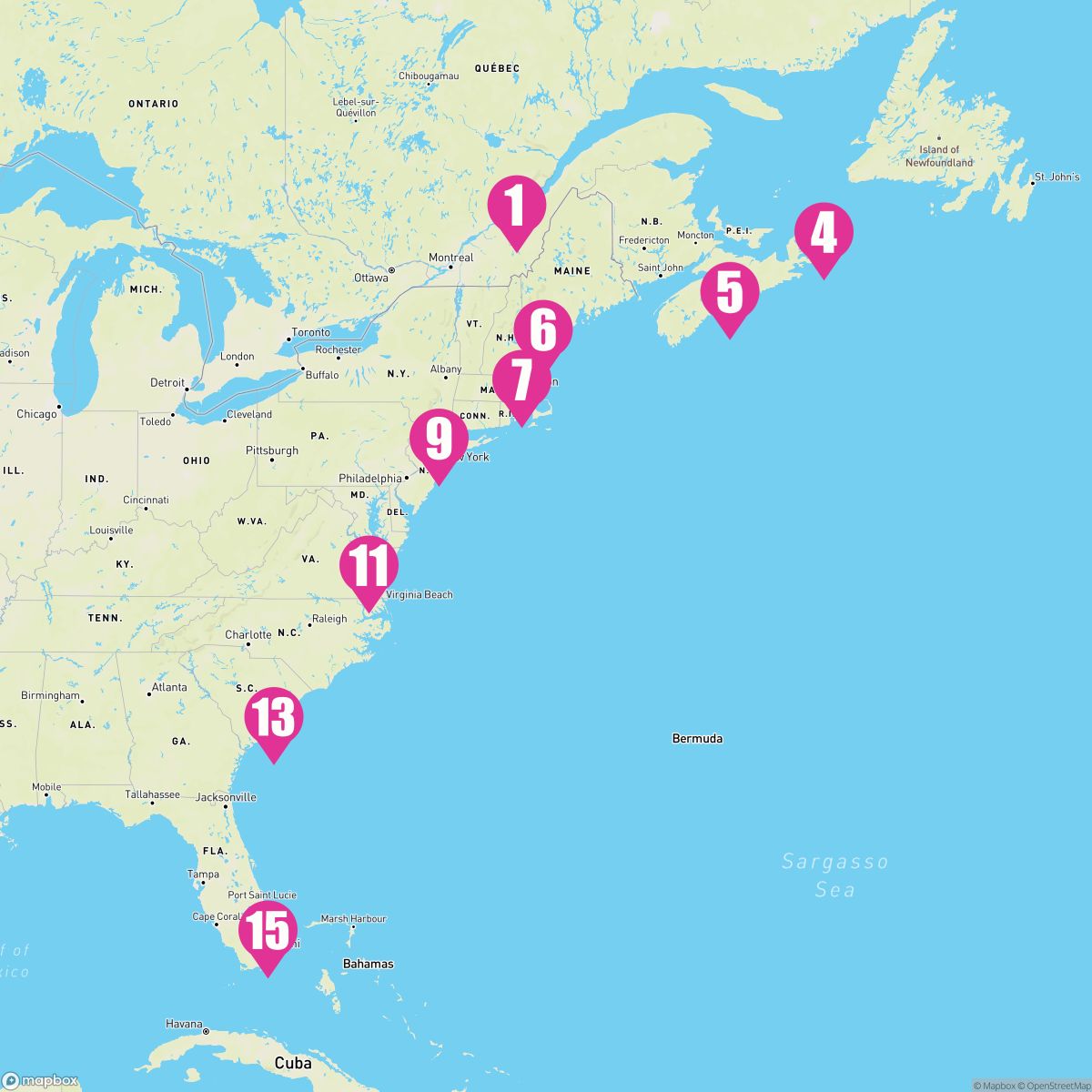 14 Night Canada & Colonial America (Quebec To Ft. Lauderdale)