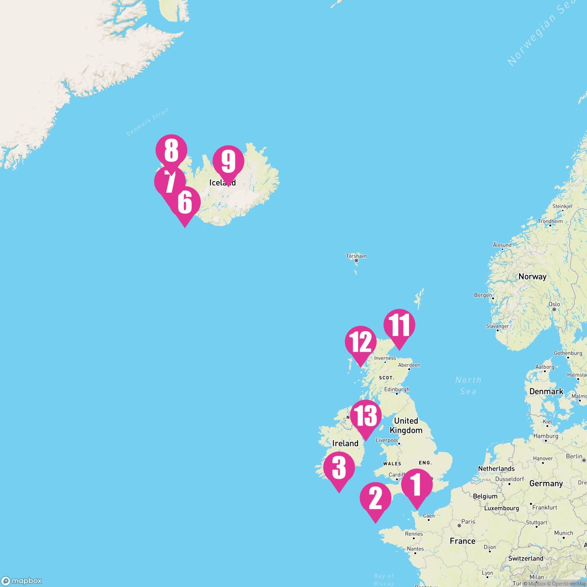 14 Night Icelandic Fjords & British Isles (Southampton Roundtrip)