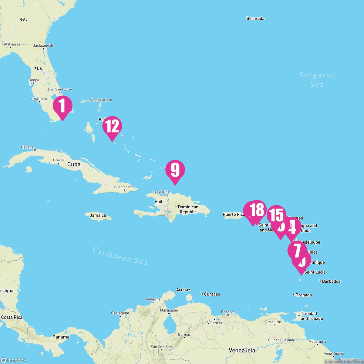 20 Night Caribbean Explorer (Ft. Lauderdale Roundtrip)