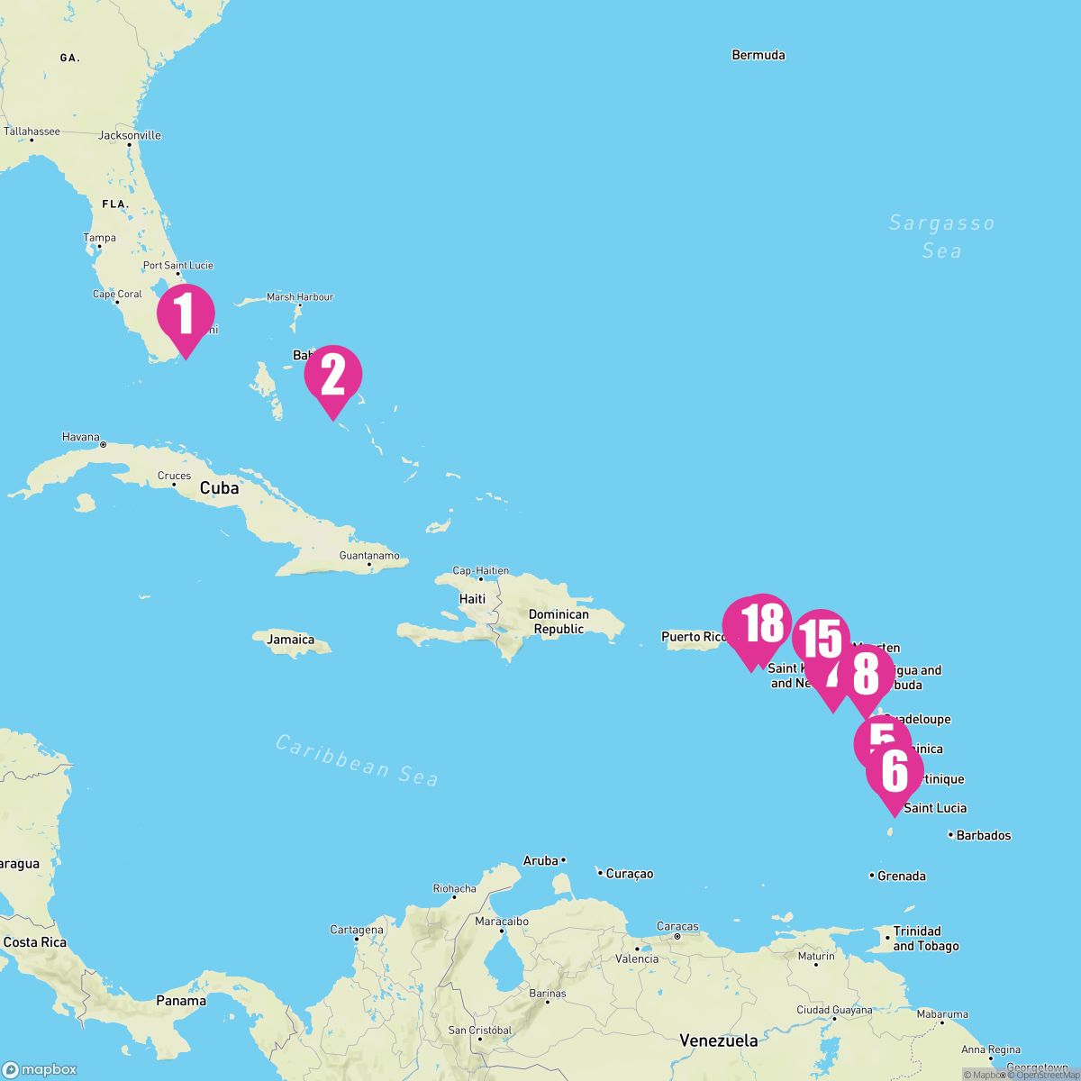 20 Night Caribbean Explorer (Ft. Lauderdale Roundtrip)