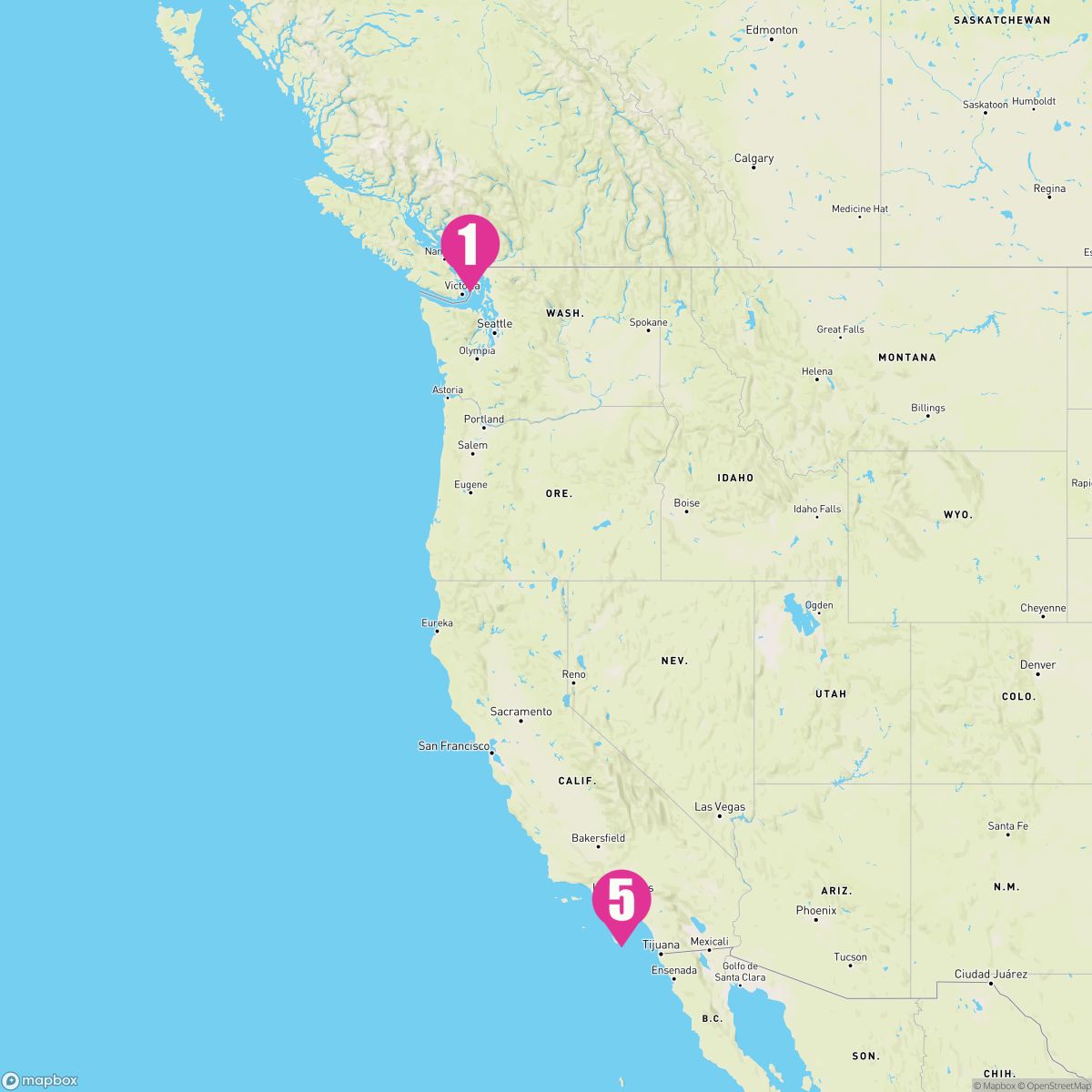 4 Night Pacific Coastal (Vancouver To Los Angeles)