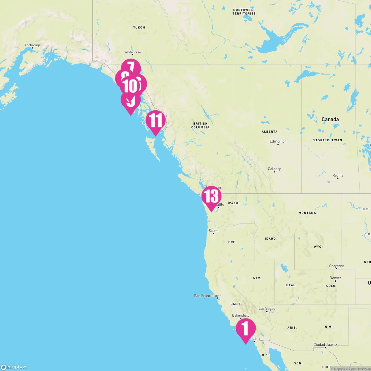 16 Night Inside Passage With Glacier Bay (Los Angeles Roundtrip)