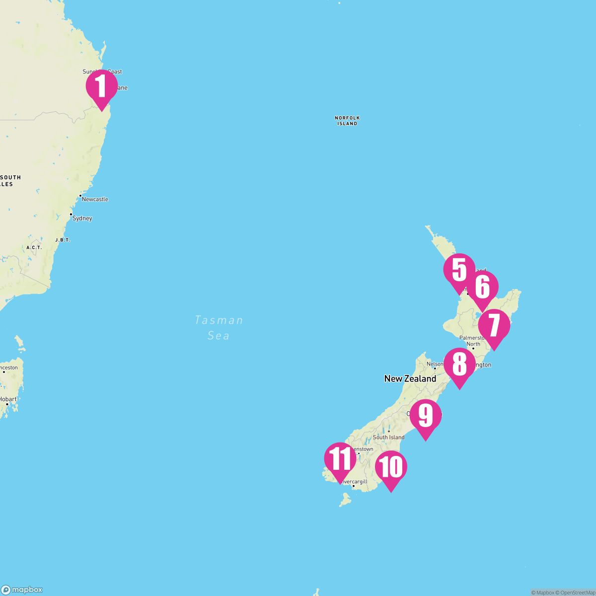 14 Night New Zealand (Brisbane Roundtrip)