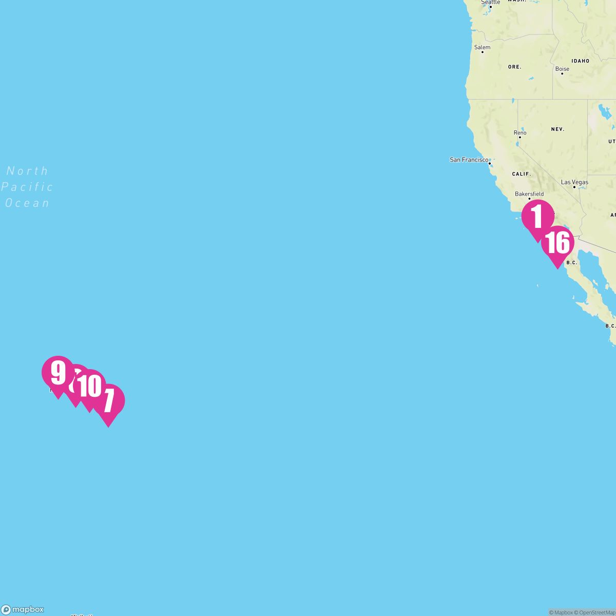 16 Night Hawaiian Islands (Los Angeles Roundtrip)