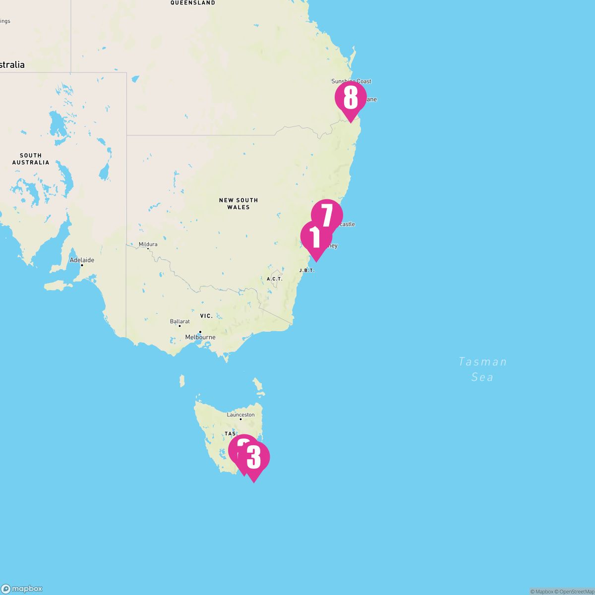 8 Night Tasmania (Sydney To Brisbane)