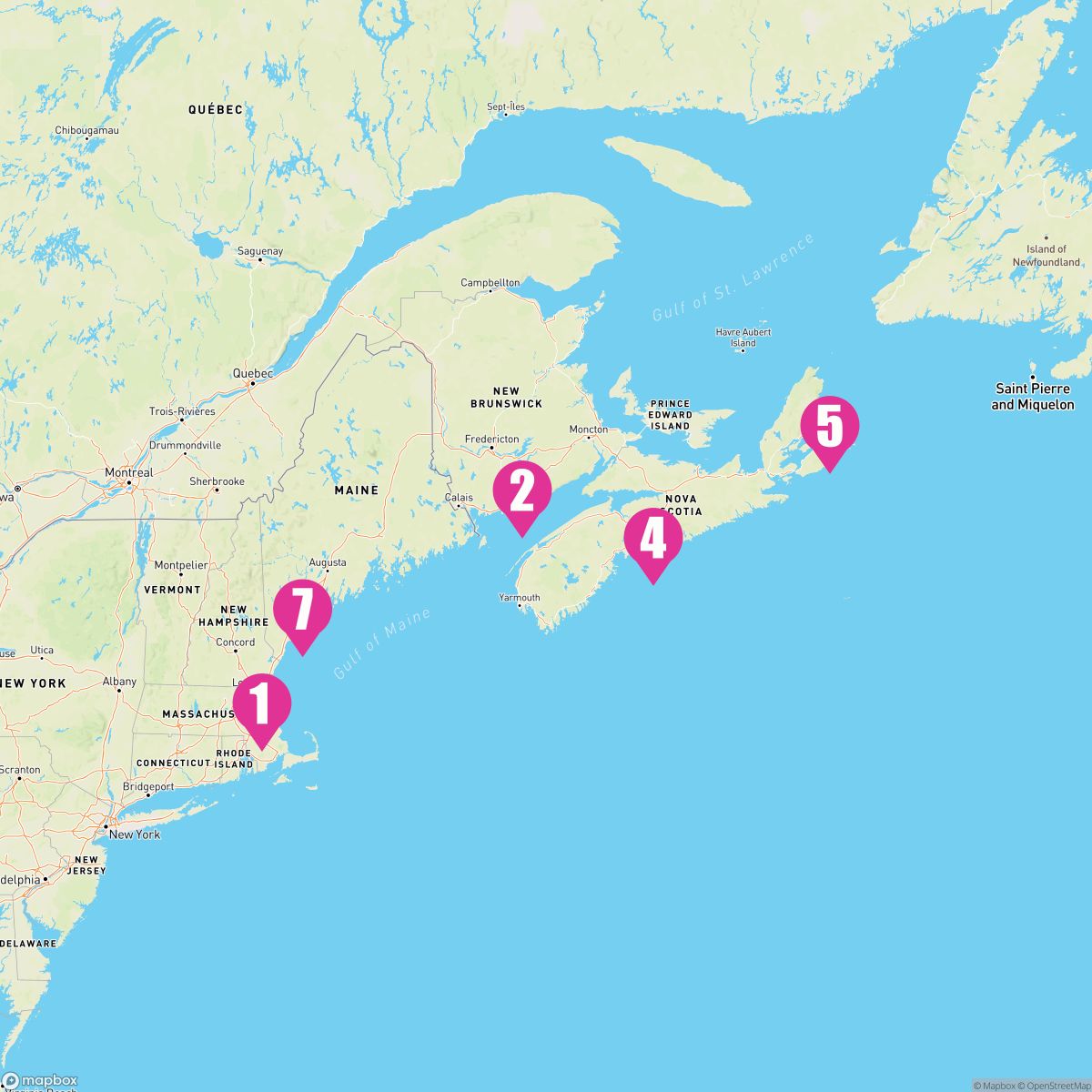 7 Night Canada (Boston Roundtrip)