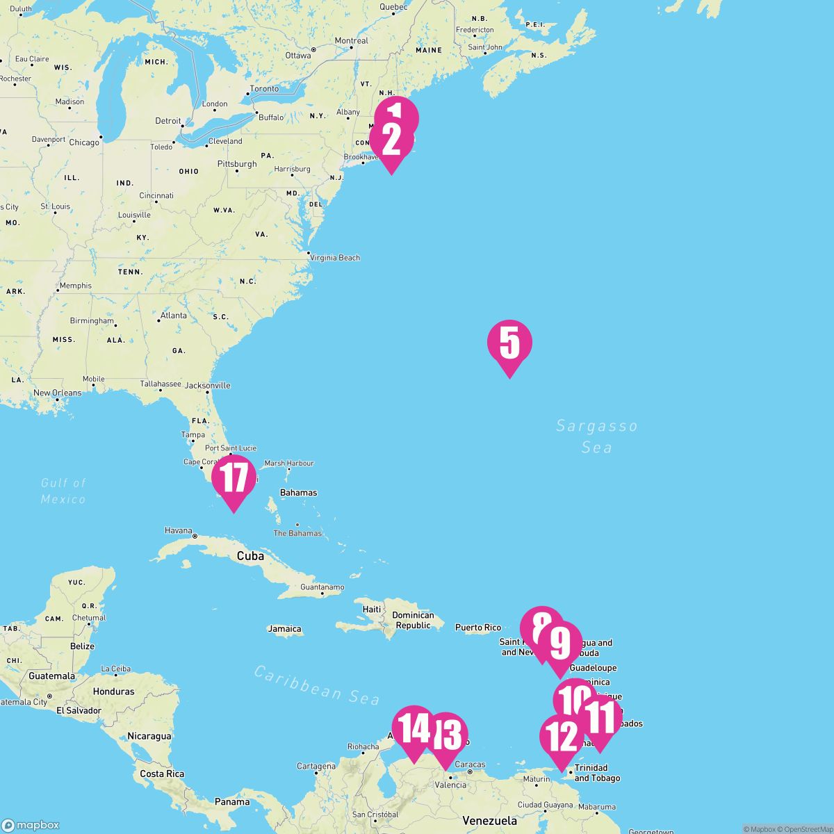 16 Night Island Inspiration (Boston To Miami)
