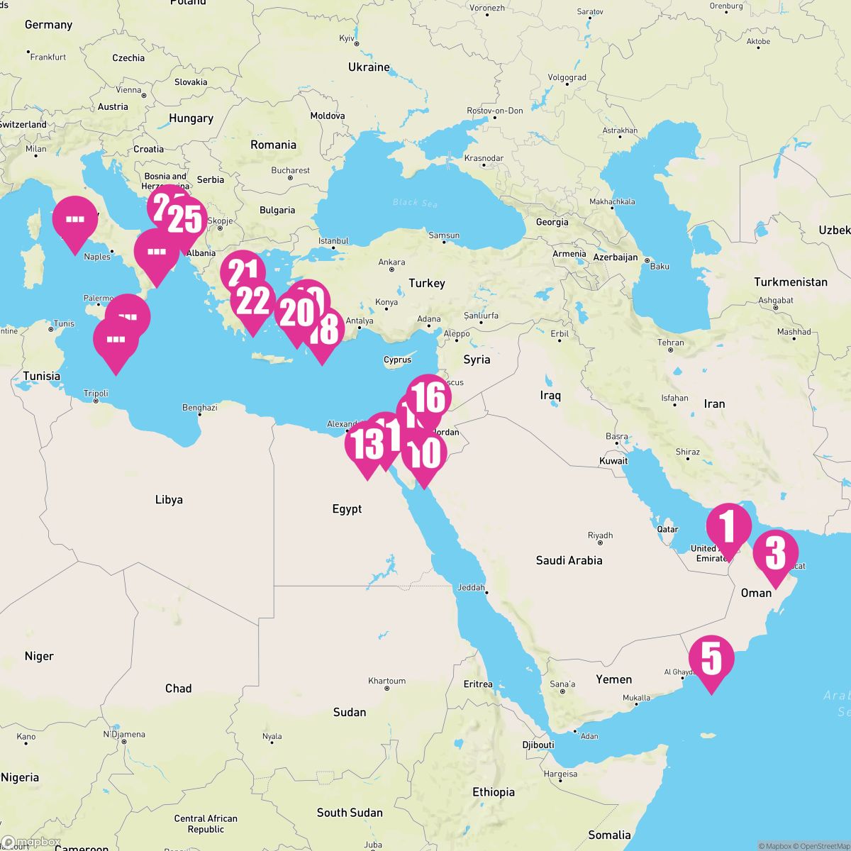 29 Night World Voyage Segment - Holy Land Turkey & Aegean Sea (Dubai To Rome)