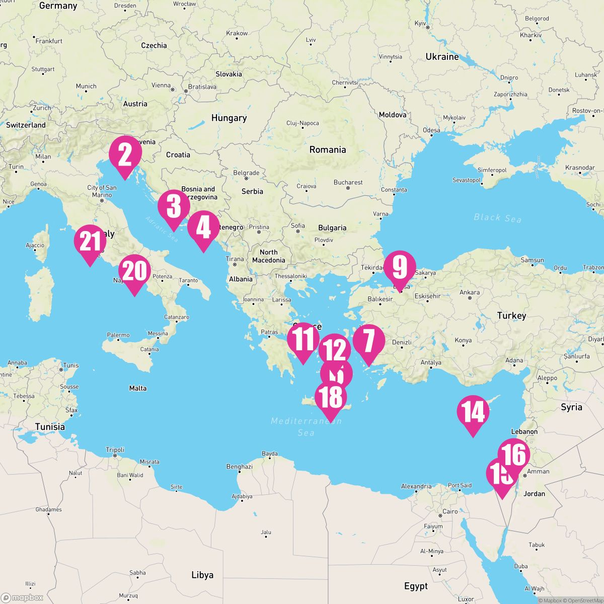 20 Night Mediterranean & Holy Land Explorer (Trieste To Rome)