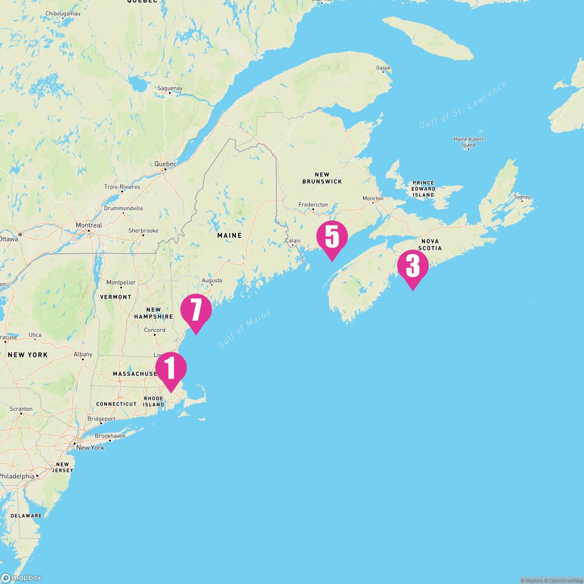 7 Night Canada (Boston Roundtrip)