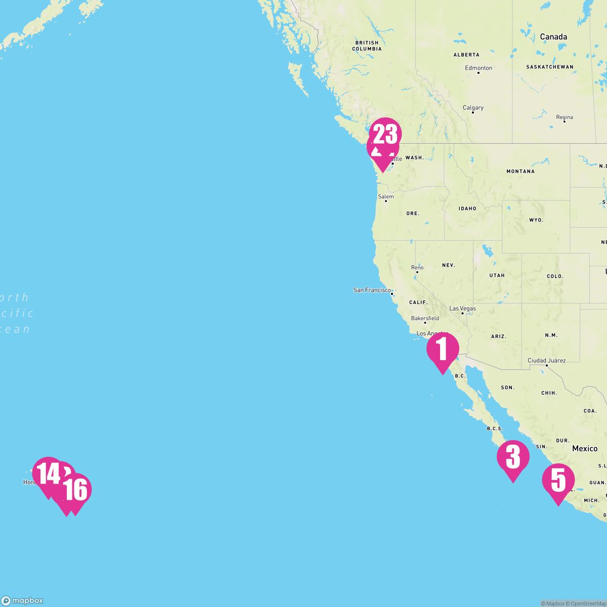 22 Night Solar Eclipse & Circle Hawaii (San Diego To Vancouver)