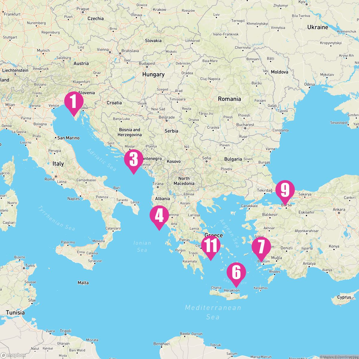 10 Night Greece Turkey & Adriatic (Trieste To Athens)