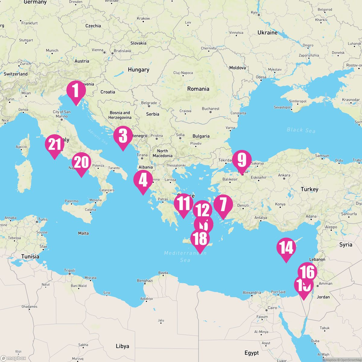 20 Night Mediterranean & Holy Land Explorer (Trieste To Rome)