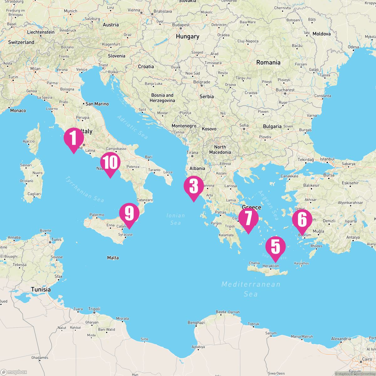 10 Night Grand Mediterranean (Rome Roundtrip)