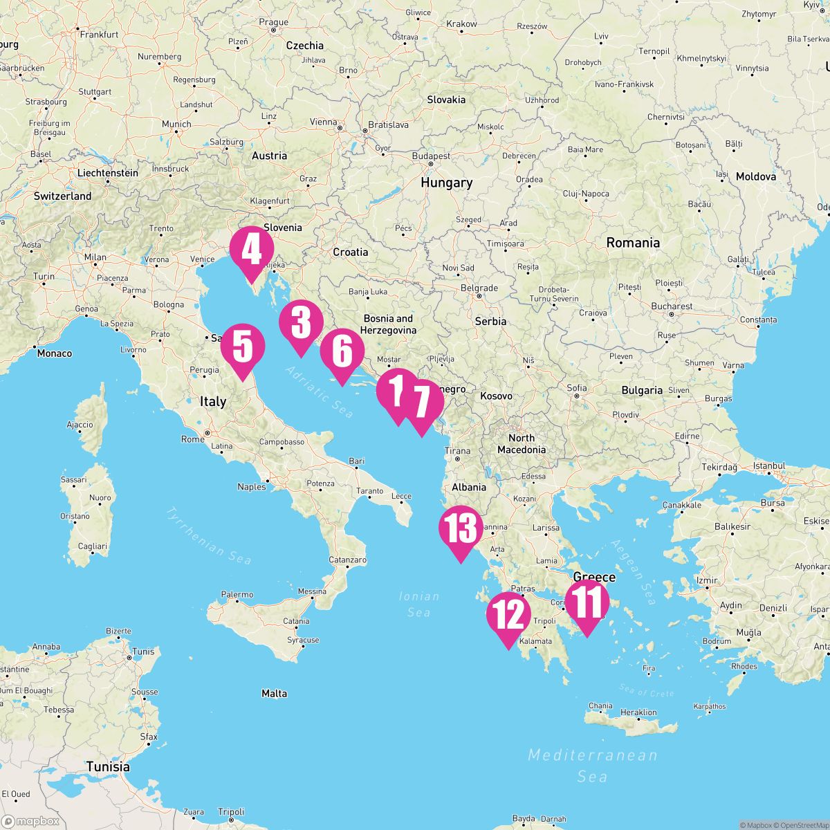 Sail Three Seas followed by Adriatic Delights