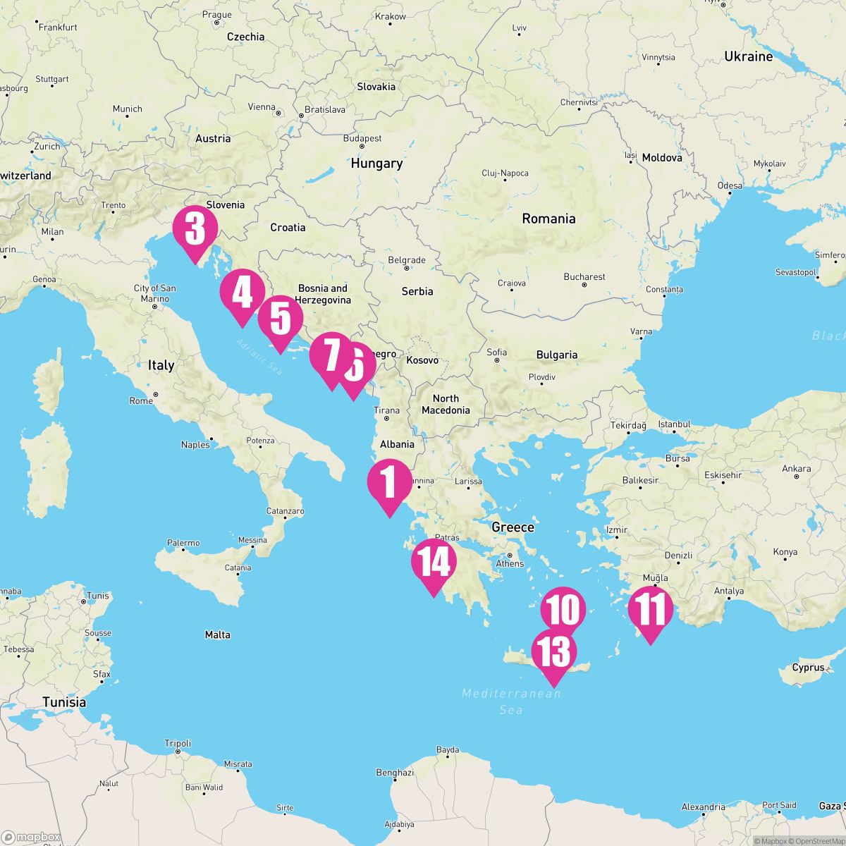 Adriatic Explorer followed by Iconic Islands