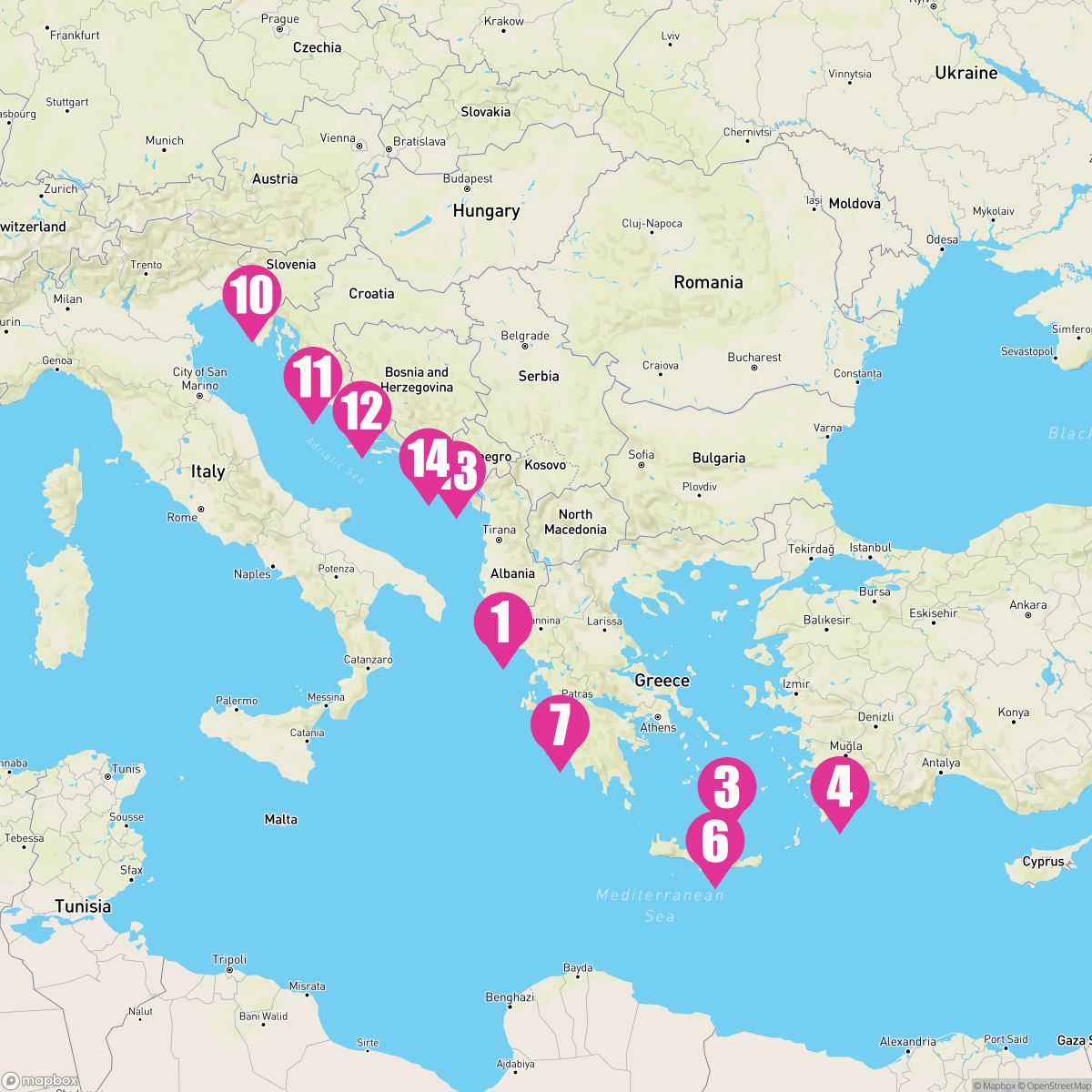 Iconic Islands followed by Adriatic Explorer