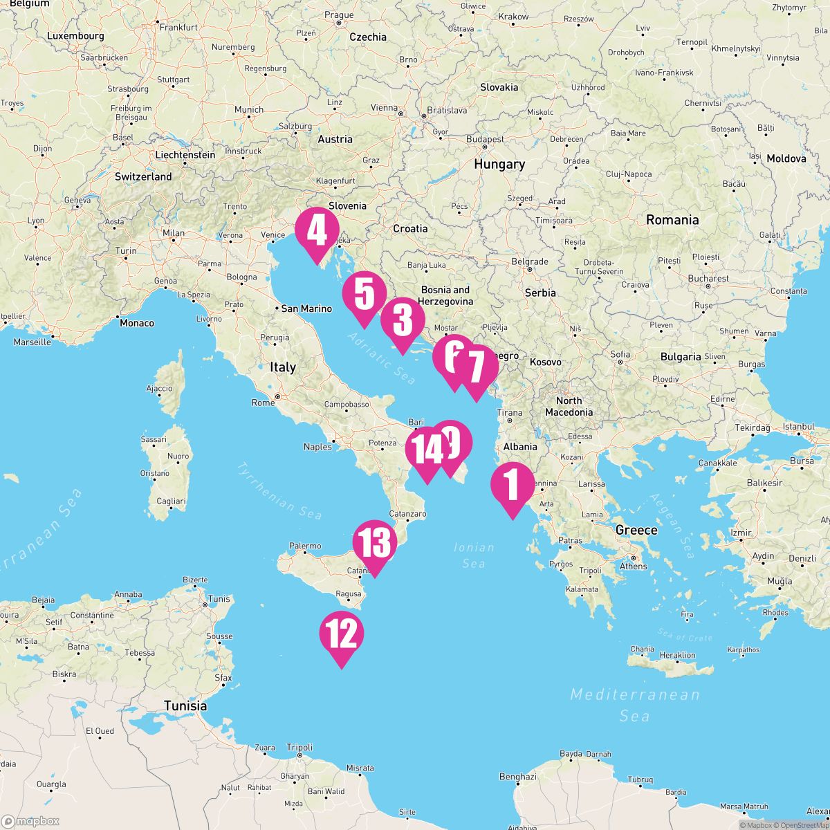 Aegean Shores followed by Adriatic Explorer