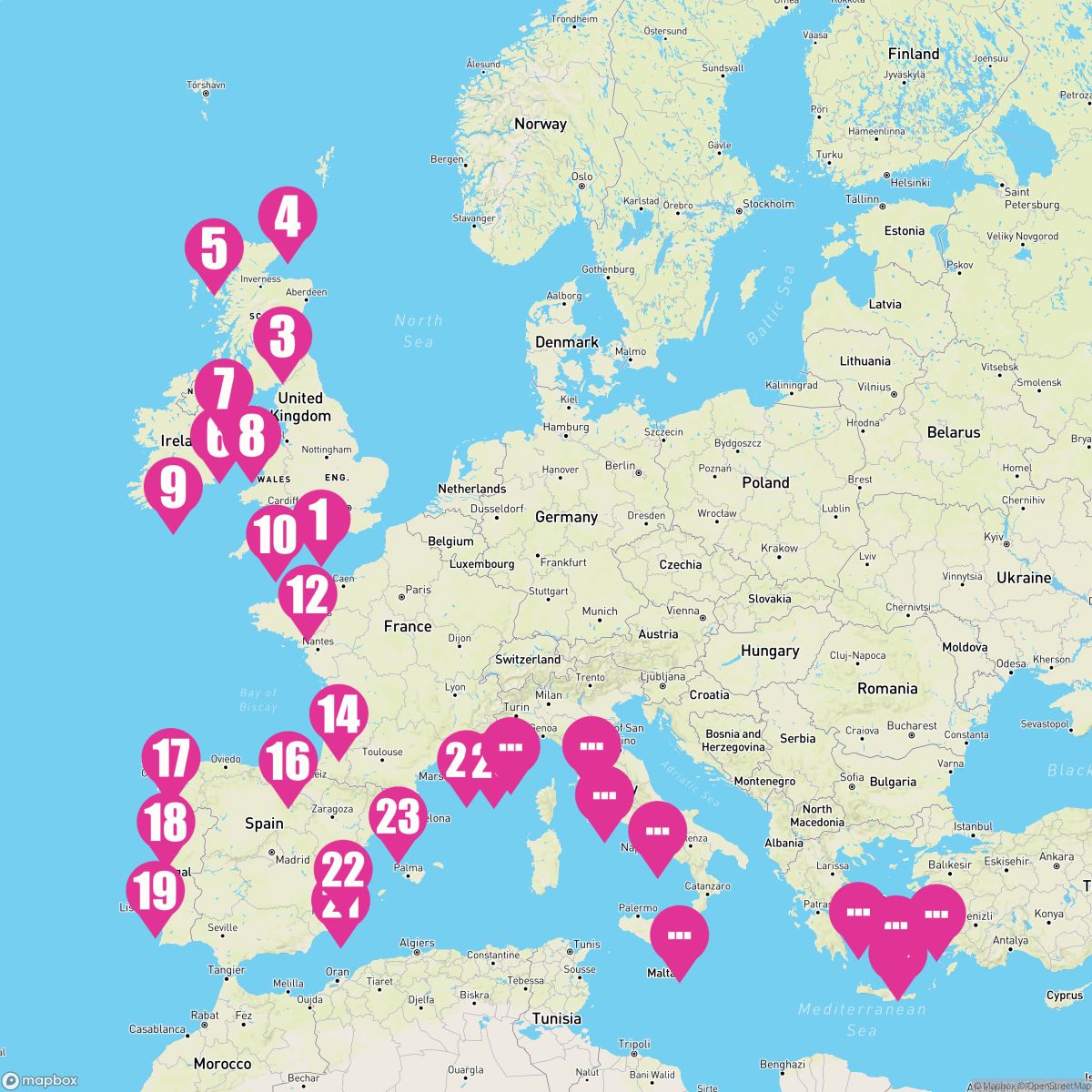 34 Night Europes Oceans & Seas (Southampton To Athens)