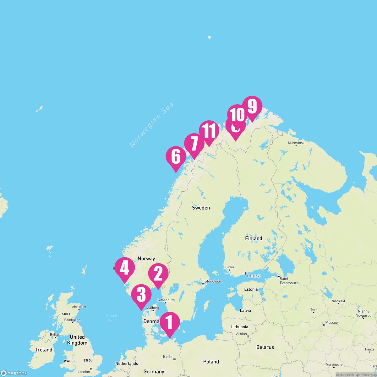 10 Night Legends Of Norway (Copenhagen To Tromso)