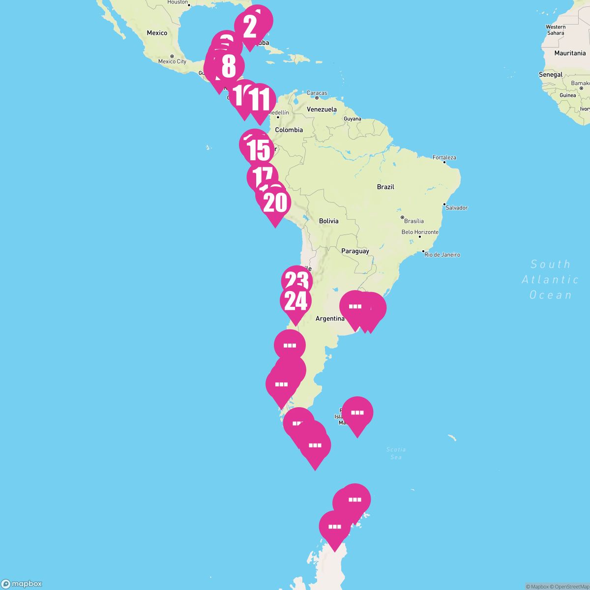 42 Night Canals Capes & Icecaps (Miami To Buenos Aires)