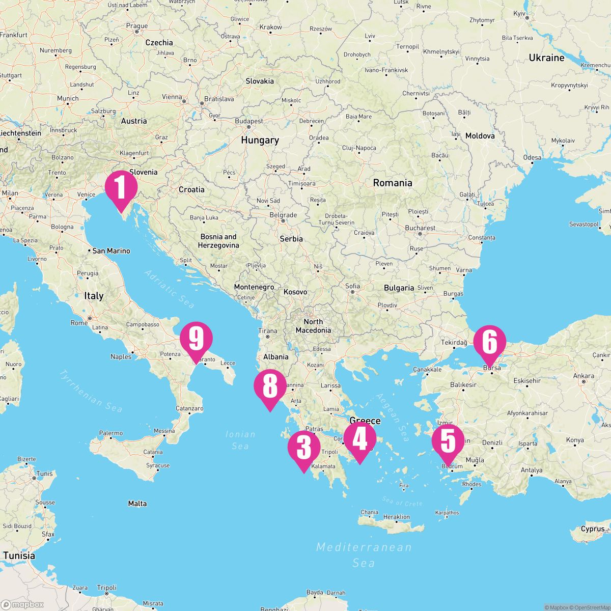 9 Night Eastern Mediterranean (Trieste Roundtrip)