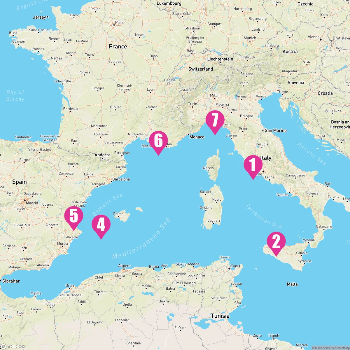 7 Night Western Mediterranean (Rome Roundtrip)
