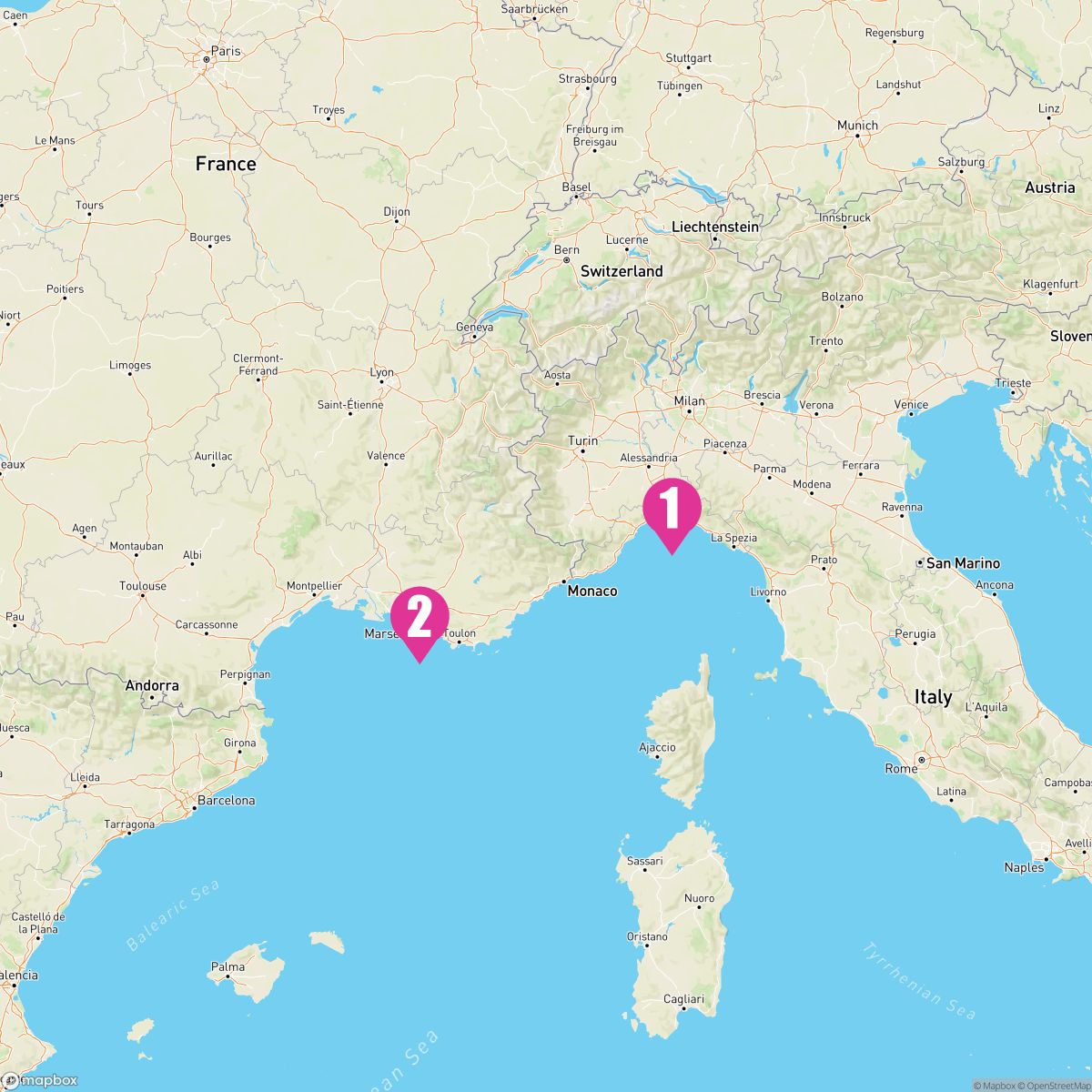 Mediterranean from Genoa